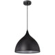 Chloe Lighting Walter Industrial 1 Light Textured Black Mini Pendant Ceiling Fixture 14’’ Wide CHL-CH58070BK14-DP1