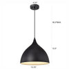 Chloe Lighting Walter Industrial 1 Light Textured Black Mini Pendant Ceiling Fixture 14’’ Wide CHL-CH58070BK14-DP1