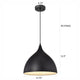 Chloe Lighting Walter Industrial 1 Light Textured Black Mini Pendant Ceiling Fixture 14’’ Wide CHL-CH58070BK14-DP1