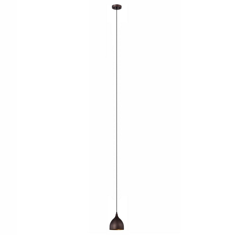 Chloe Lighting Walter Industrial 1 Light Oil Rubbed Bronze Mini Pendant Ceiling Fixture 7’’ Wide CHL-CH58070RB07-DP1