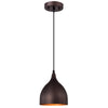 Chloe Lighting Walter Industrial 1 Light Oil Rubbed Bronze Mini Pendant Ceiling Fixture 7" Wide