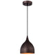 Chloe Lighting Walter Industrial 1 Light Oil Rubbed Bronze Mini Pendant Ceiling Fixture 7" Wide