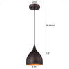 Chloe Lighting Walter Industrial 1 Light Oil Rubbed Bronze Mini Pendant Ceiling Fixture 7’’ Wide CHL-CH58070RB07-DP1