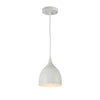 WALTER Industrial Matt White 1 Light Ceiling Pendant 7" Wide