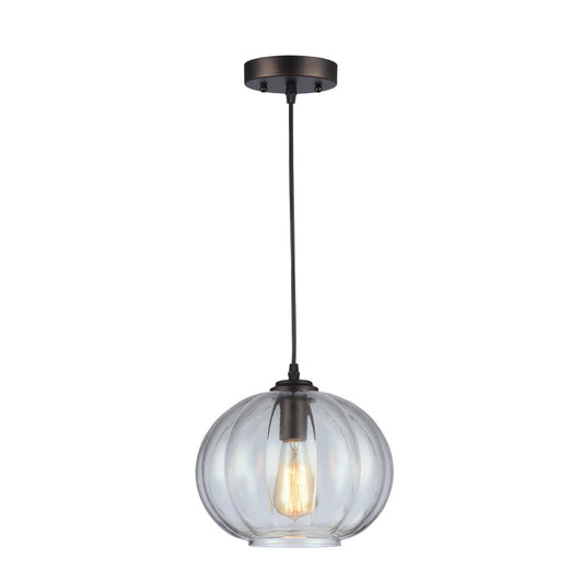 CARY Industrial Oil Rubbed Bronze 1 Light Ceiling Pendant 10" Wide