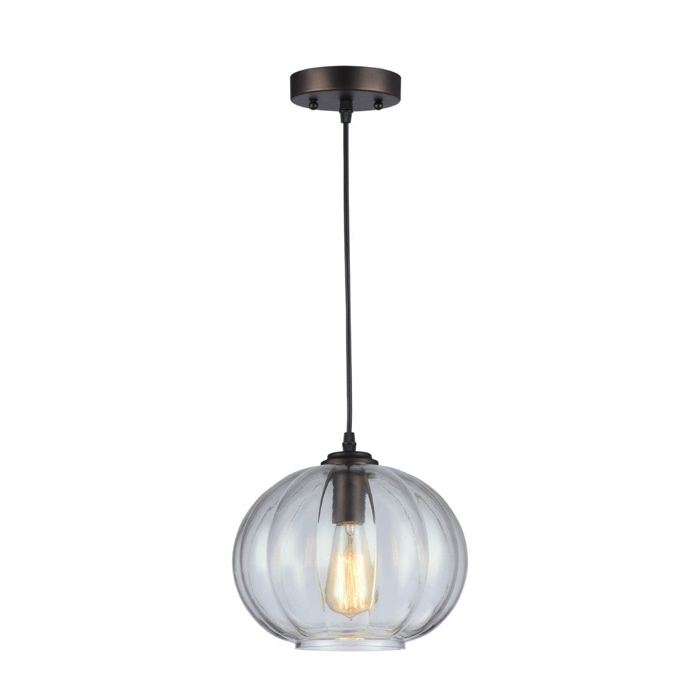 CARY Industrial Oil Rubbed Bronze 1 Light Ceiling Pendant 10" Wide