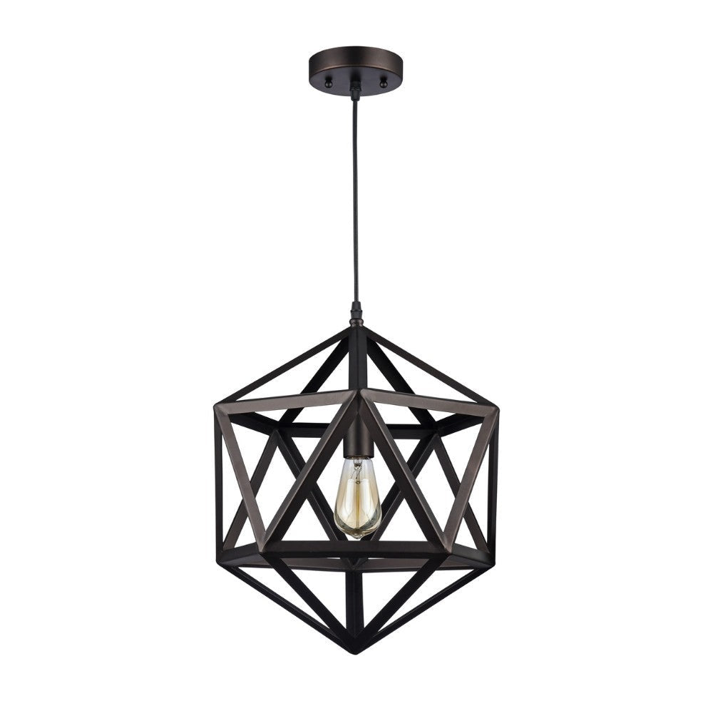 OSBERT Industrial Oil Rubbed Bronze 1 Light Pendant 16’’ Wide CHL-CH58075RB16-DP1