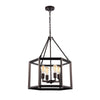 IRONCLAD Industrial-style 4 Light Rubbed Bronze Ceiling Pendant 21" Wide