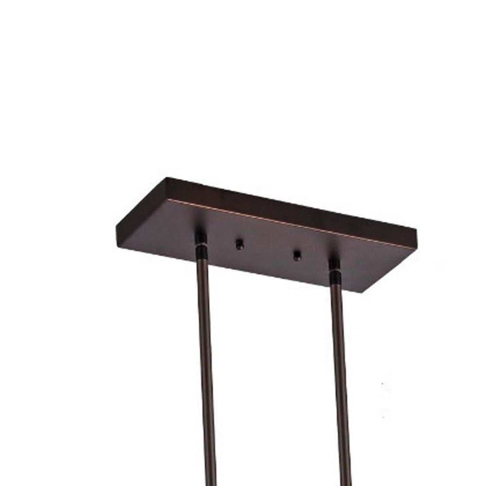 34 Inches Industrial 5 Light Metal Linear Pendant Bronze CHL-CH59059RB34-UP5