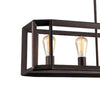 34 Inches Industrial 5 Light Metal Linear Pendant Bronze CHL-CH59059RB34-UP5
