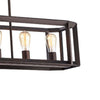34 Inches Industrial 5 Light Metal Linear Pendant Bronze CHL-CH59059RB34-UP5