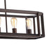 34 Inches Industrial 5 Light Metal Linear Pendant Bronze CHL-CH59059RB34-UP5