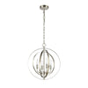 OSBERT Industrial-style 4 Light Brushed Nickel Ceiling Pendant 16" Wide