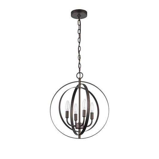 CHLOE Lighting OSBERT Industrial-style 4 Light Rubbed Bronze Ceiling Pendant 16" Wide