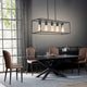 CHLOE Lighting IRONCLAD Industrial 5 Light Matt Black Island Pendant 33’’ Wide CHL-CH6D801BK33-DP5