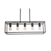 CHLOE Lighting IRONCLAD Industrial 5 Light Oil Rubbed Bronze Island Pendant 33’’ Wide CHL-CH6D801RB33-DP5