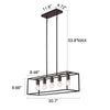 CHLOE Lighting IRONCLAD Industrial 5 Light Oil Rubbed Bronze Island Pendant 33’’ Wide CHL-CH6D801RB33-DP5