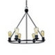 CHLOE Lighting IRONCLAD Industrial-Style Matt Black Finish 6 Light Large Pendant 22’’ Wide CHL-CH6D805BK22-UP6