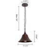Lighting CUDDIE Industrial 1 Light Oil Rubbed Bronze Ceiling Pendant 11’’ Wide CHL-CH6D826RB11-DP1