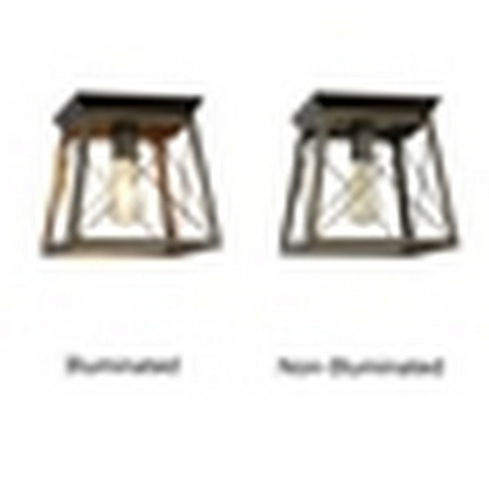CHLOE Lighting Farmhouse-Style Two-Toned 1 Light Ceiling Flush Fixture 9’’ Wide CHL-CH6H301TT09-CF1