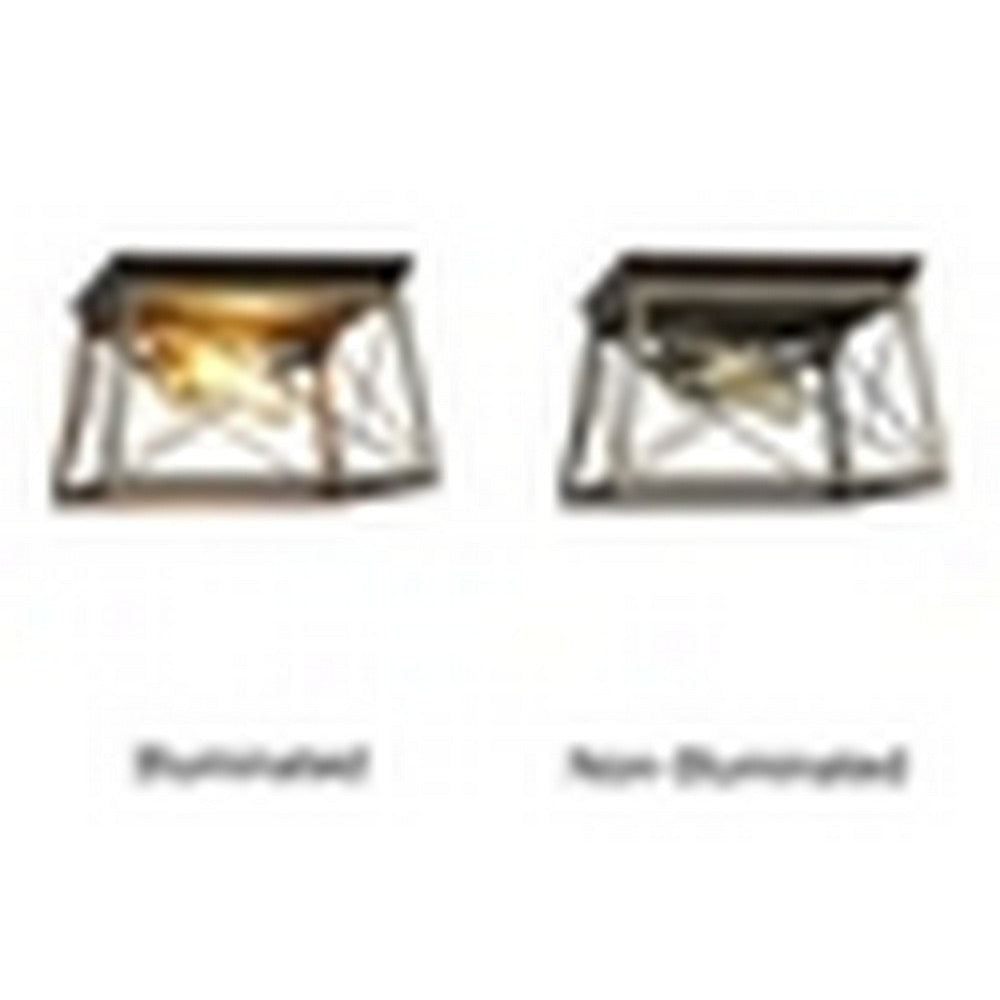 CHLOE Lighting Farmhouse-Style Two-Toned 2 Light Ceiling Flush Fixture 12’’ Wide CHL-CH6H301TT12-CF2