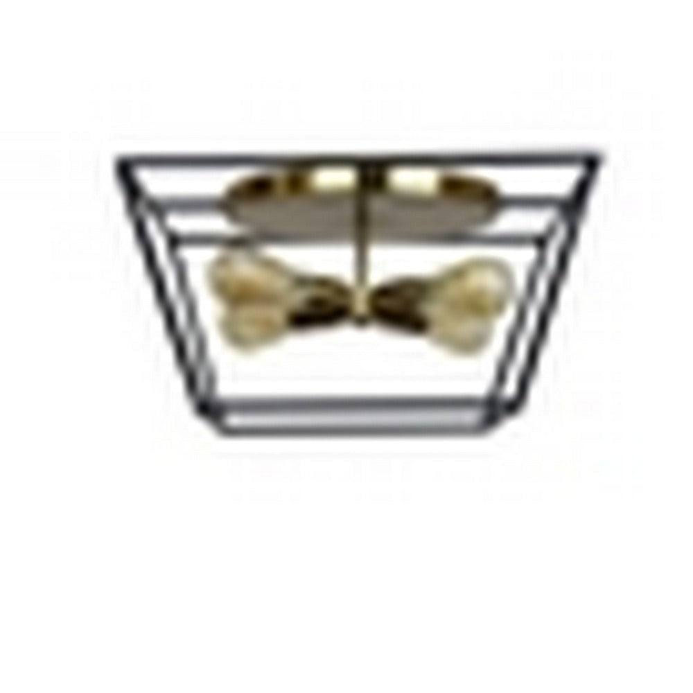 CHLOE Lighting Farmhouse-Style Two-Toned 4 Light Ceiling Flush Fixture 18’’ Wide CHL-CH6H302TT18-CF4