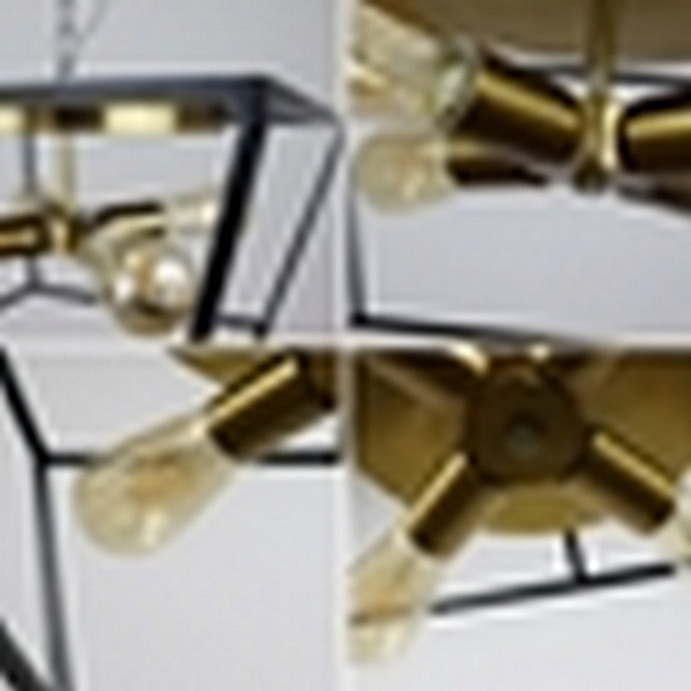 CHLOE Lighting Farmhouse-Style Two-Toned 4 Light Ceiling Flush Fixture 18’’ Wide CHL-CH6H302TT18-CF4