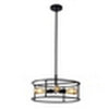 CHLOE Lighting RYKER Farmhouse 4 Light Black Drum Ceiling Pendant 18’’ Wide CHL-CH6H401BK18-SF4