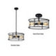 CHLOE Lighting RYKER Farmhouse 4 Light Black Drum Ceiling Pendant 18" Wide
