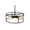 CHLOE Lighting RYKER Farmhouse 4 Light Oil Rubbed Bronze Drum Ceiling Pendant 18’’ Wide CHL-CH6H401RB18-SF4
