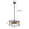 CHLOE Lighting RYKER Farmhouse 4 Light Oil Rubbed Bronze Drum Ceiling Pendant 18’’ Wide CHL-CH6H401RB18-SF4