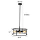CHLOE Lighting RYKER Farmhouse 4 Light Oil Rubbed Bronze Drum Ceiling Pendant 18’’ Wide CHL-CH6H401RB18-SF4