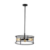CHLOE Lighting RYKER Farmhouse 4 Light Oil Rubbed Bronze Drum Ceiling Pendant 18" Wide