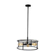 CHLOE Lighting RYKER Farmhouse 4 Light Oil Rubbed Bronze Drum Ceiling Pendant 18" Wide
