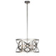 CHLOE Lighting ALINA Farmhouse 5 Light Distressed Antique Silver Finish Ceiling Pendant 21" Wide