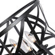 CHLOE Lighting ALINA Farmhouse 5 Light Matt Black Finish Ceiling Pendant 21’’ Wide CHL-CH6H801BK21-UP5