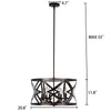 CHLOE Lighting ALINA Farmhouse 5 Light Oil Rubbed Bronze Finish Ceiling Pendant 21’’ Wide CHL-CH6H801RB21-UP5
