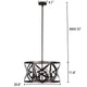 CHLOE Lighting ALINA Farmhouse 5 Light Oil Rubbed Bronze Finish Ceiling Pendant 21’’ Wide CHL-CH6H801RB21-UP5