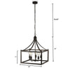 CHLOE Lighting RYDER Farmhouse 5 Light Antique Wood Finish Hanging Ceiling Pendant 20’’ Wide CHL-CH6H805AW20-UP5