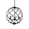 CHLOE Lighting JERICHO Farmhouse 3 Light Matt Black Ceiling Pendant 19’’ Wide CHL-CH6H807BK19-UP3