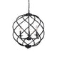 CHLOE Lighting JERICHO Farmhouse 3 Light Matt Black Ceiling Pendant 19’’ Wide CHL-CH6H807BK19-UP3