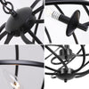CHLOE Lighting JERICHO Farmhouse 3 Light Matt Black Ceiling Pendant 19’’ Wide CHL-CH6H807BK19-UP3