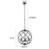 CHLOE Lighting JERICHO Farmhouse 3 Light Matt Black Ceiling Pendant 19’’ Wide CHL-CH6H807BK19-UP3