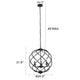 CHLOE Lighting JERICHO Farmhouse 3 Light Matt Black Ceiling Pendant 19’’ Wide CHL-CH6H807BK19-UP3