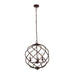CHLOE Lighting JERICHO Farmhouse 3 Light Oil Rubbed Bronze Ceiling Pendant 19" Wide