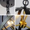CHLOE Lighting ABBOTT Farmhouse-Style Black/Bronze/Wood 3 Light Pendant 20’’ Wide CHL-CH6H812TT20-UP3