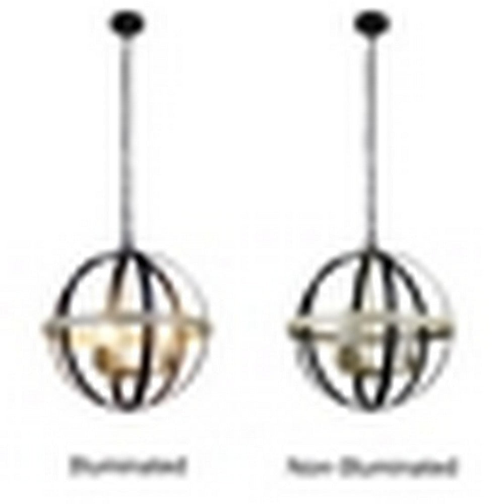CHLOE Lighting ABBOTT Farmhouse-Style Black/Bronze/Wood 3 Light Pendant 20’’ Wide CHL-CH6H812TT20-UP3