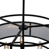 CHLOE Lighting SIENNA Contemporary 4 Light Matt Black Finish Ceiling Pendant 20’’ Wide CHL-CH6R801BK20-UP4