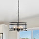 CHLOE Lighting SIENNA Contemporary 4 Light Matt Black Finish Ceiling Pendant 20’’ Wide CHL-CH6R801BK20-UP4