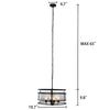 CHLOE Lighting SIENNA Contemporary 4 Light Matt Black Finish Ceiling Pendant 20’’ Wide CHL-CH6R801BK20-UP4